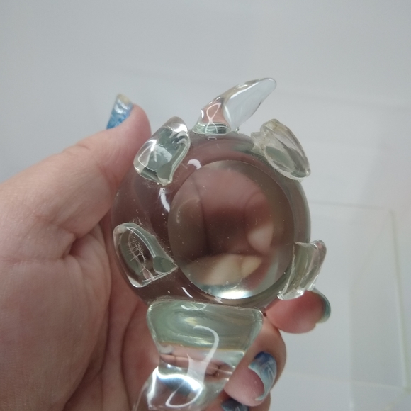 Crystal Turtle Figurine Paper Weight Art Glass - Picture 10 of 13